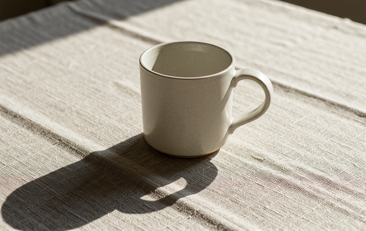 Détail sensoriel d'un matin calme