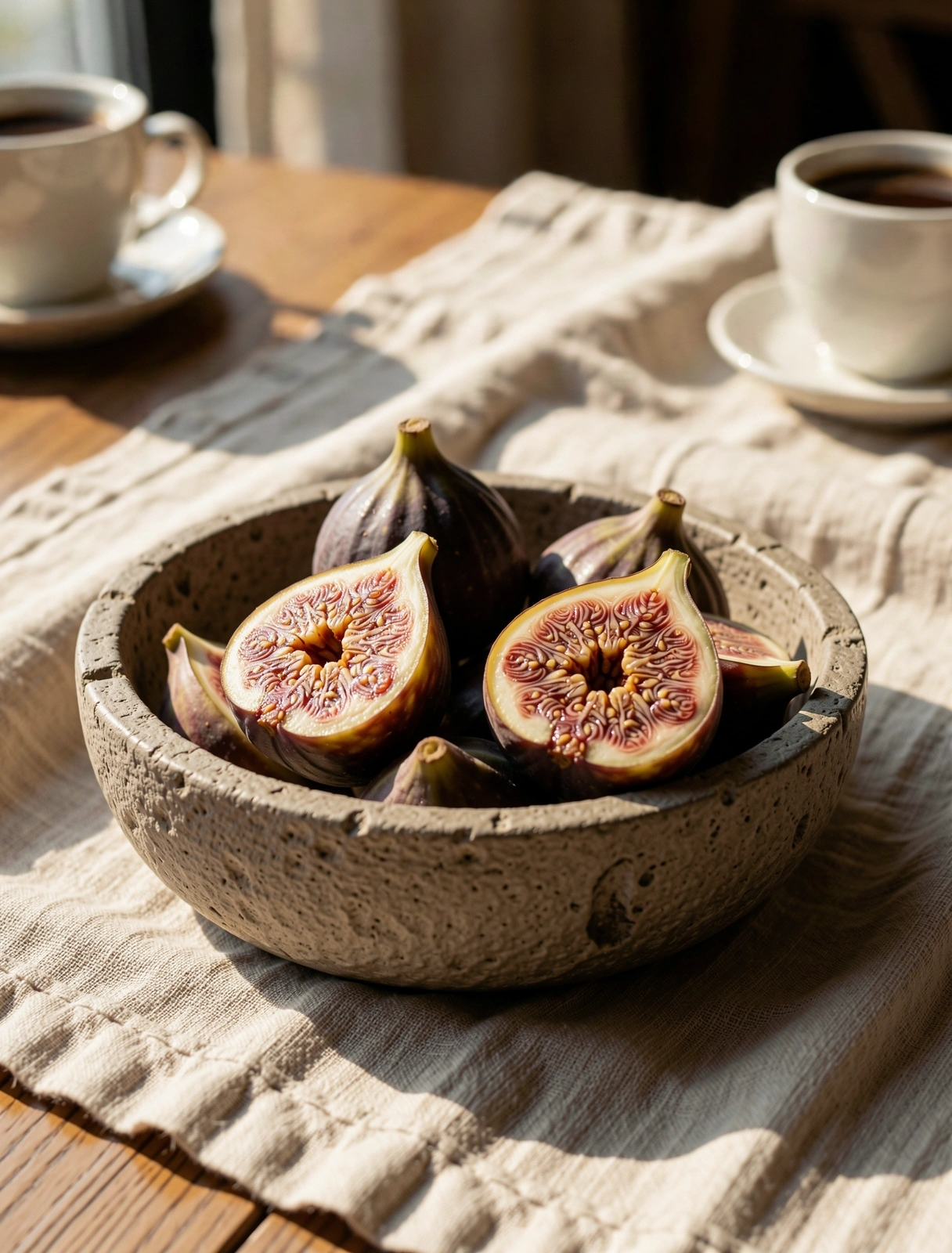 Détail sensoriel de figues fraîches
